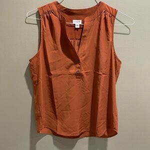 J. Crew Women's Rust Sleeveless Blouse